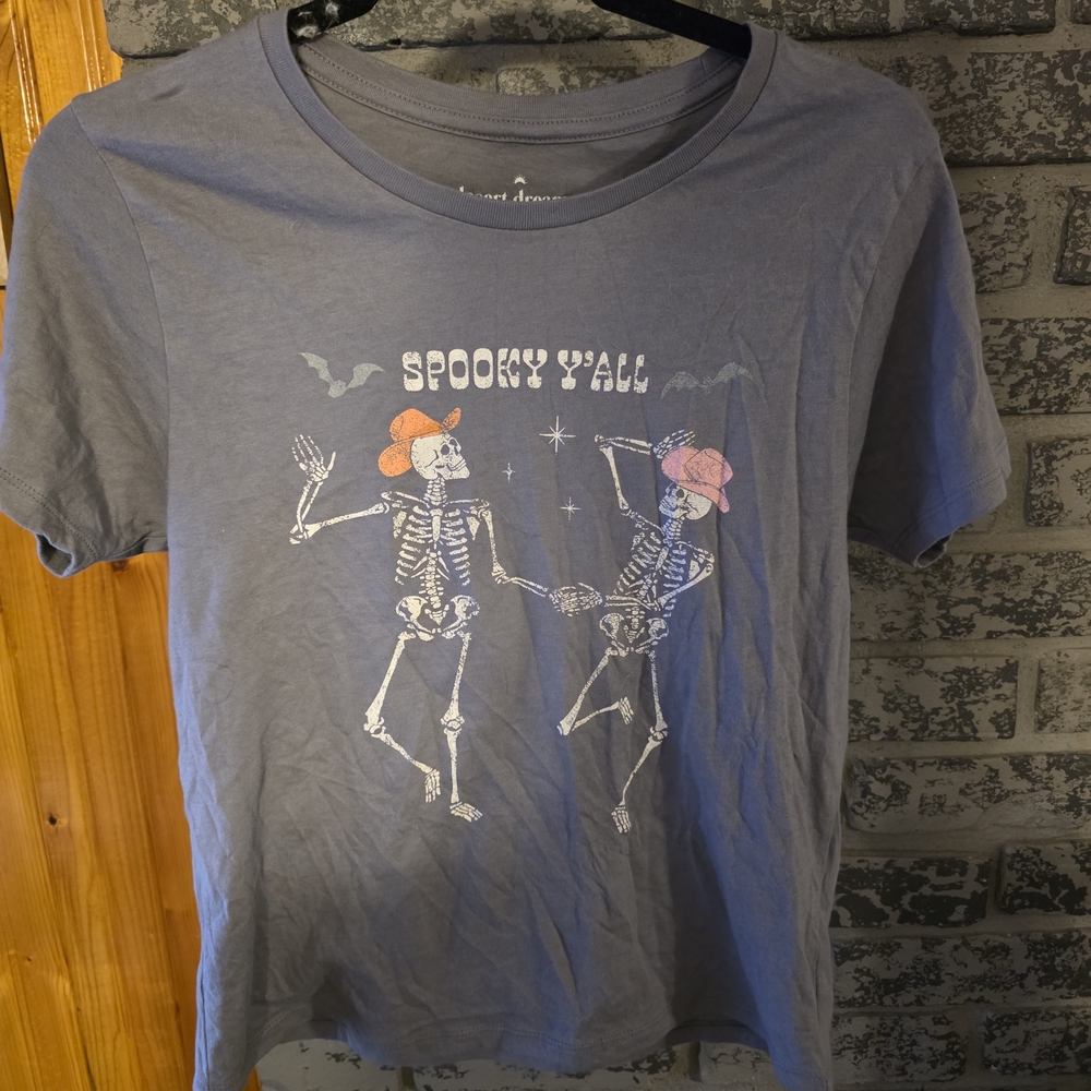 Spooky Y'all Skeleton Graphic T-Shirt